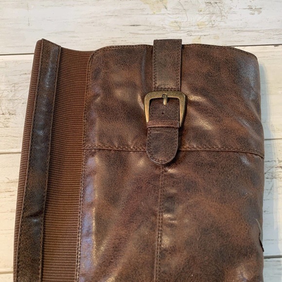 Baretraps Women's Size 7 Sherwood‎ Tall Brown Riding Boots, Straps Buckle Accent - Picture 5 of 7